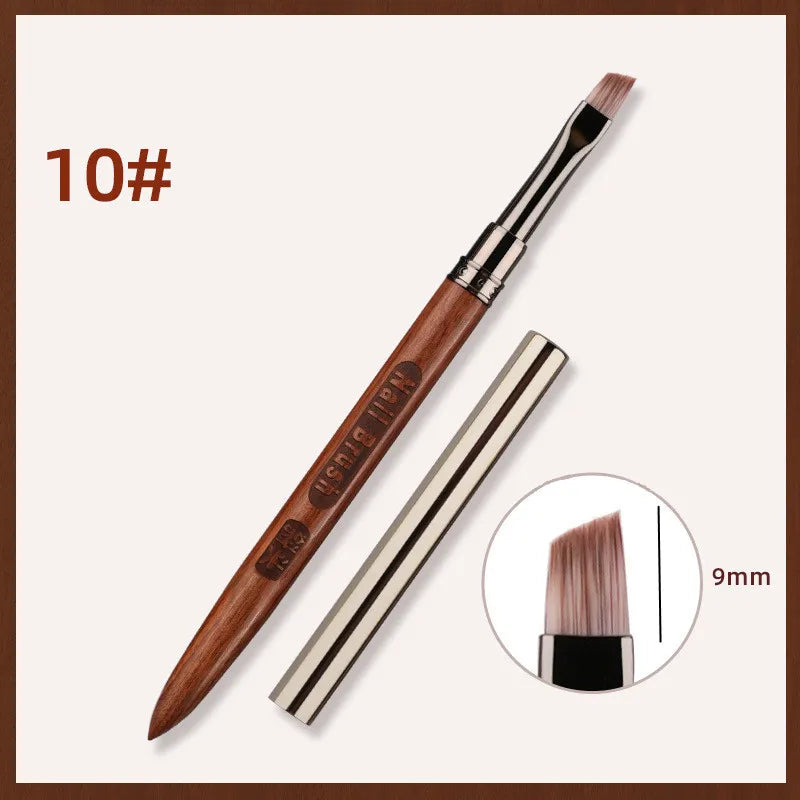 Nail Art Brush Triangular Spatula Drawing Painting Line Pen Liner Gradient Flat round Metal French Manicure Tools
