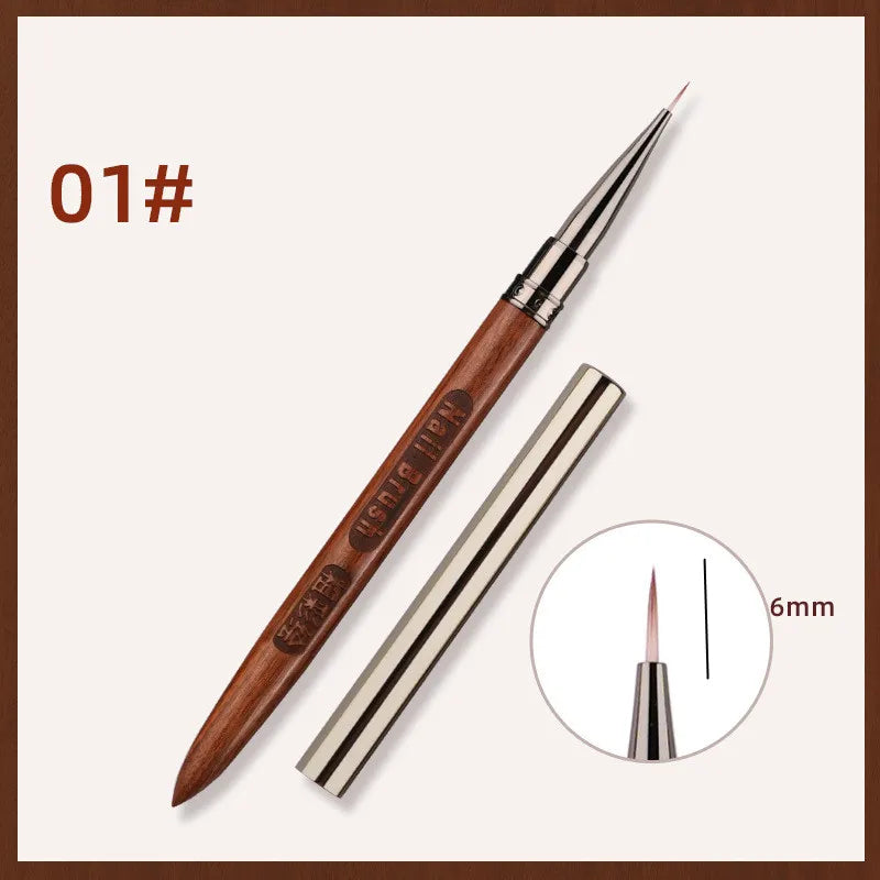 Nail Art Brush Triangular Spatula Drawing Painting Line Pen Liner Gradient Flat round Metal French Manicure Tools
