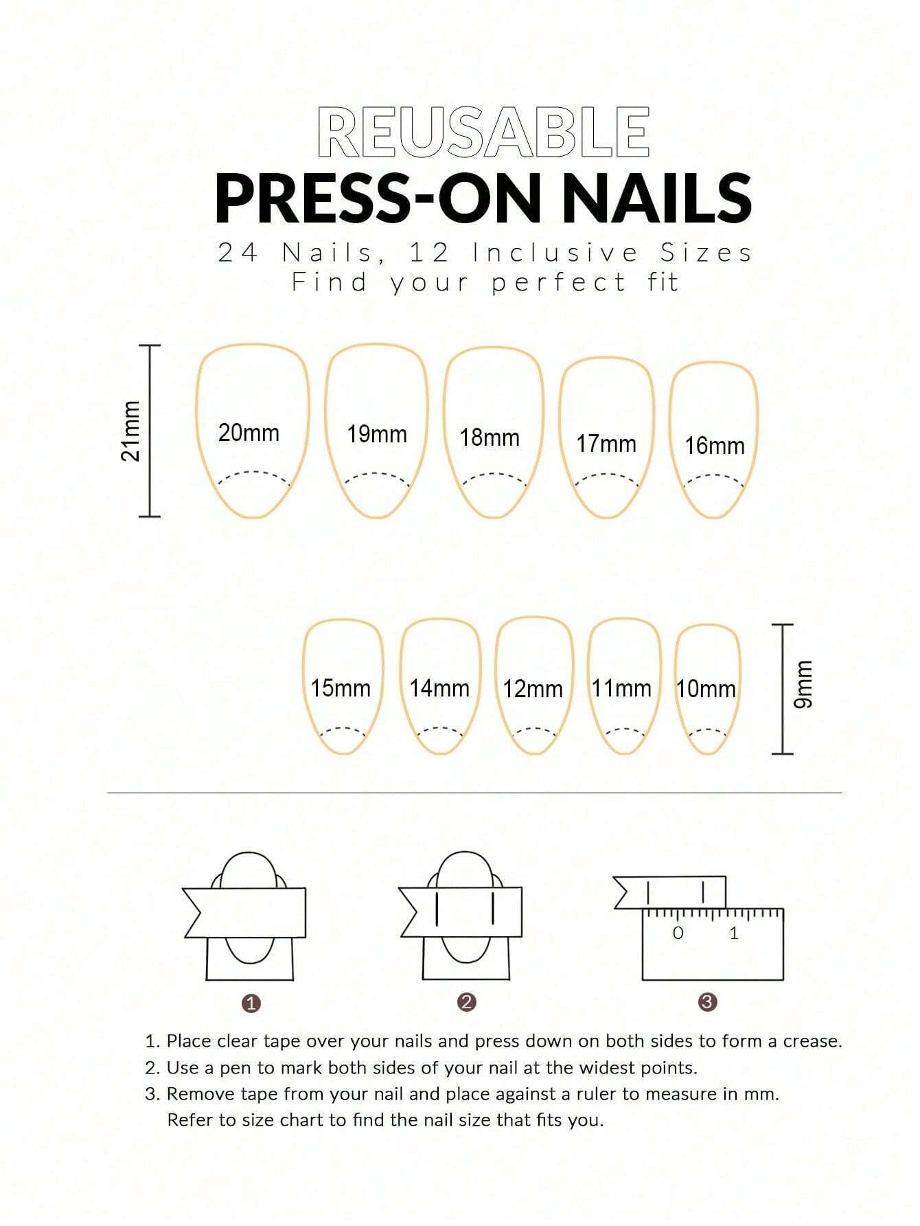 24 Pieces of Short Brown Almond-Shaped Press-On Nails, Gradient Smudged False Nails, with 1 Rubbing Strip and 1 Piece of Jelly Glue
