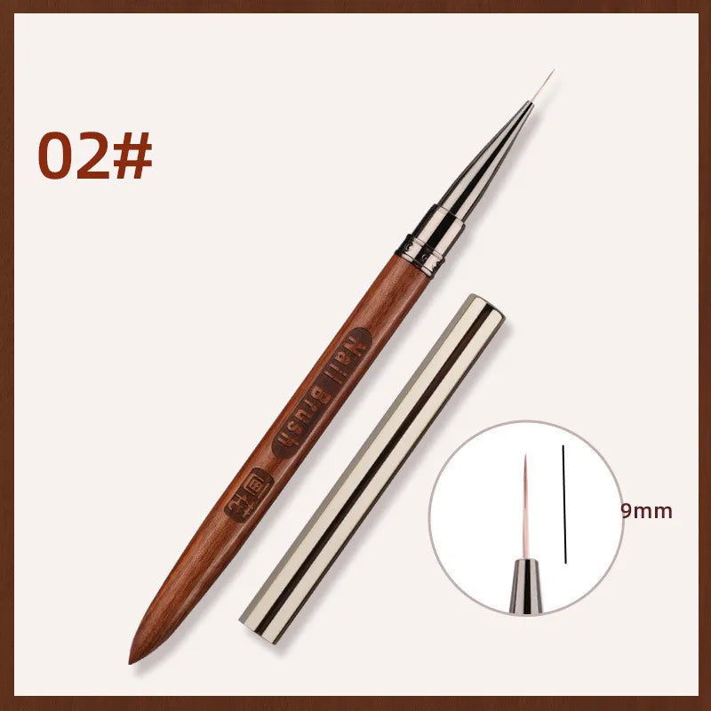 Nail Art Brush Triangular Spatula Drawing Painting Line Pen Liner Gradient Flat round Metal French Manicure Tools