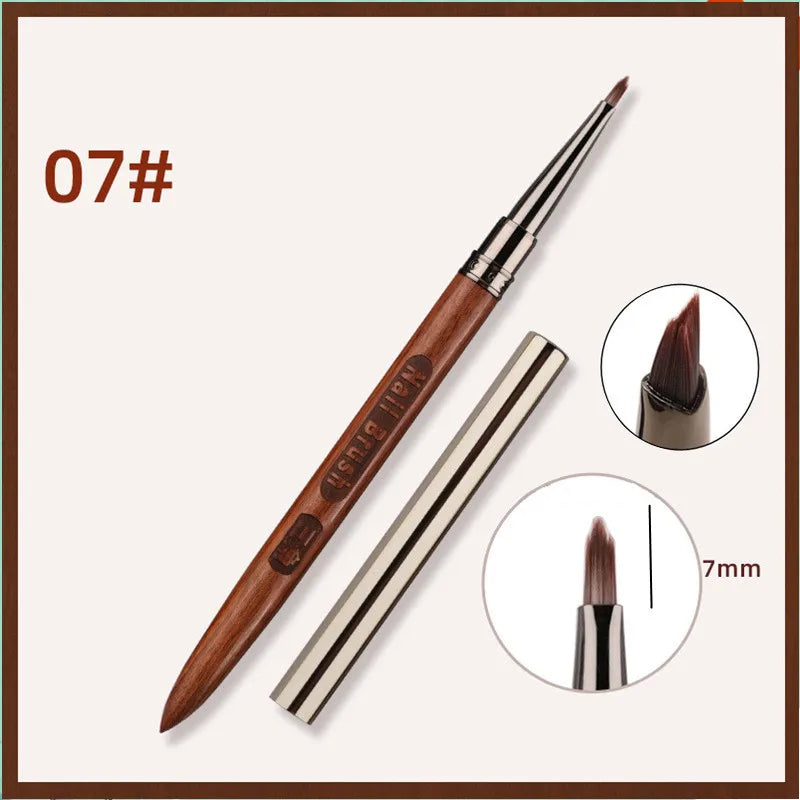 Nail Art Brush Triangular Spatula Drawing Painting Line Pen Liner Gradient Flat round Metal French Manicure Tools