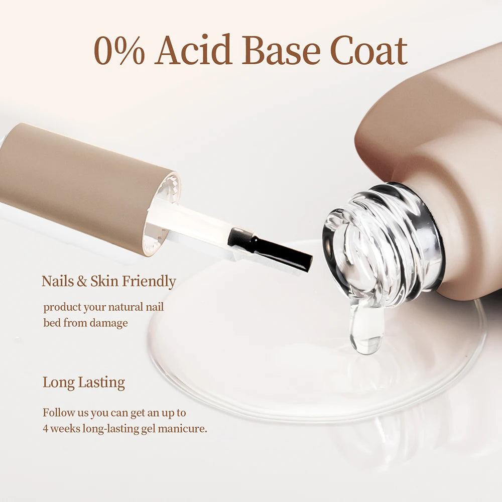 12Ml No Wipe Top Coat Base Coat Primer UV LED Nail Gel Polish Reinforcement Gel Soak off Semi Permanent Nail Art Varnish
