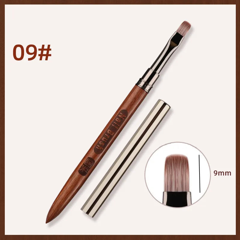 Nail Art Brush Triangular Spatula Drawing Painting Line Pen Liner Gradient Flat round Metal French Manicure Tools