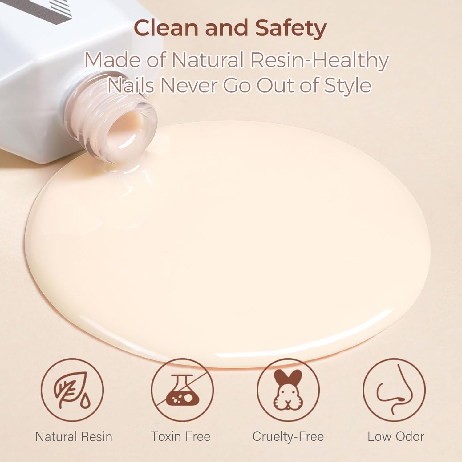 off White Gel Nail Polish Nude White Jelly Gels Nail Polish Light Color Translucent Soak off U V Polish Beige Natural Gel Polish for Nail Art Manicure DIY at Home 0.51 Fl Oz /GB47