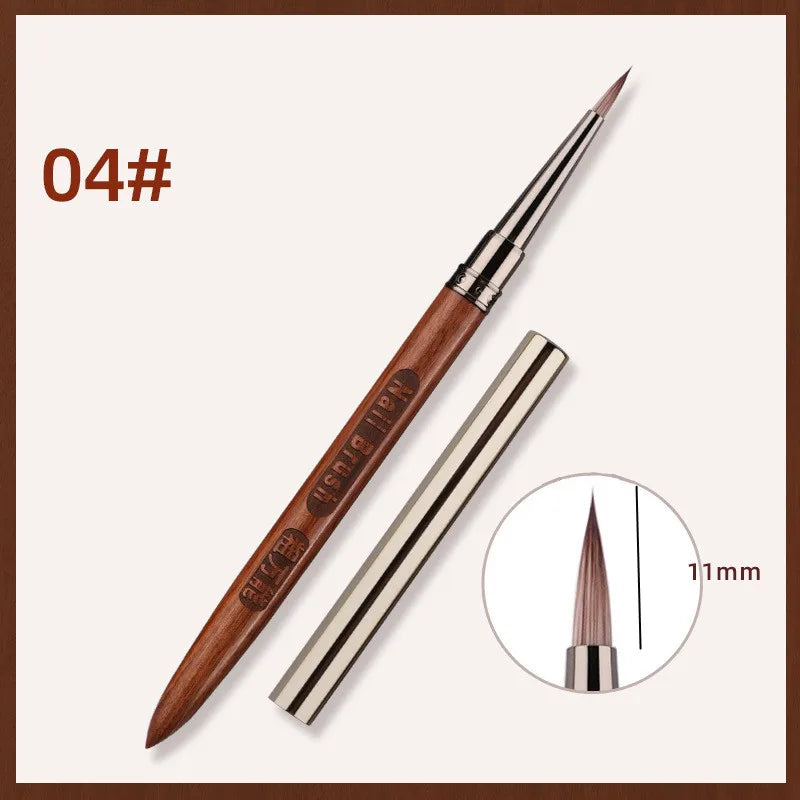 Nail Art Brush Triangular Spatula Drawing Painting Line Pen Liner Gradient Flat round Metal French Manicure Tools