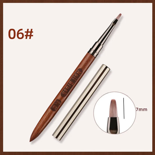 Nail Art Brush Triangular Spatula Drawing Painting Line Pen Liner Gradient Flat round Metal French Manicure Tools