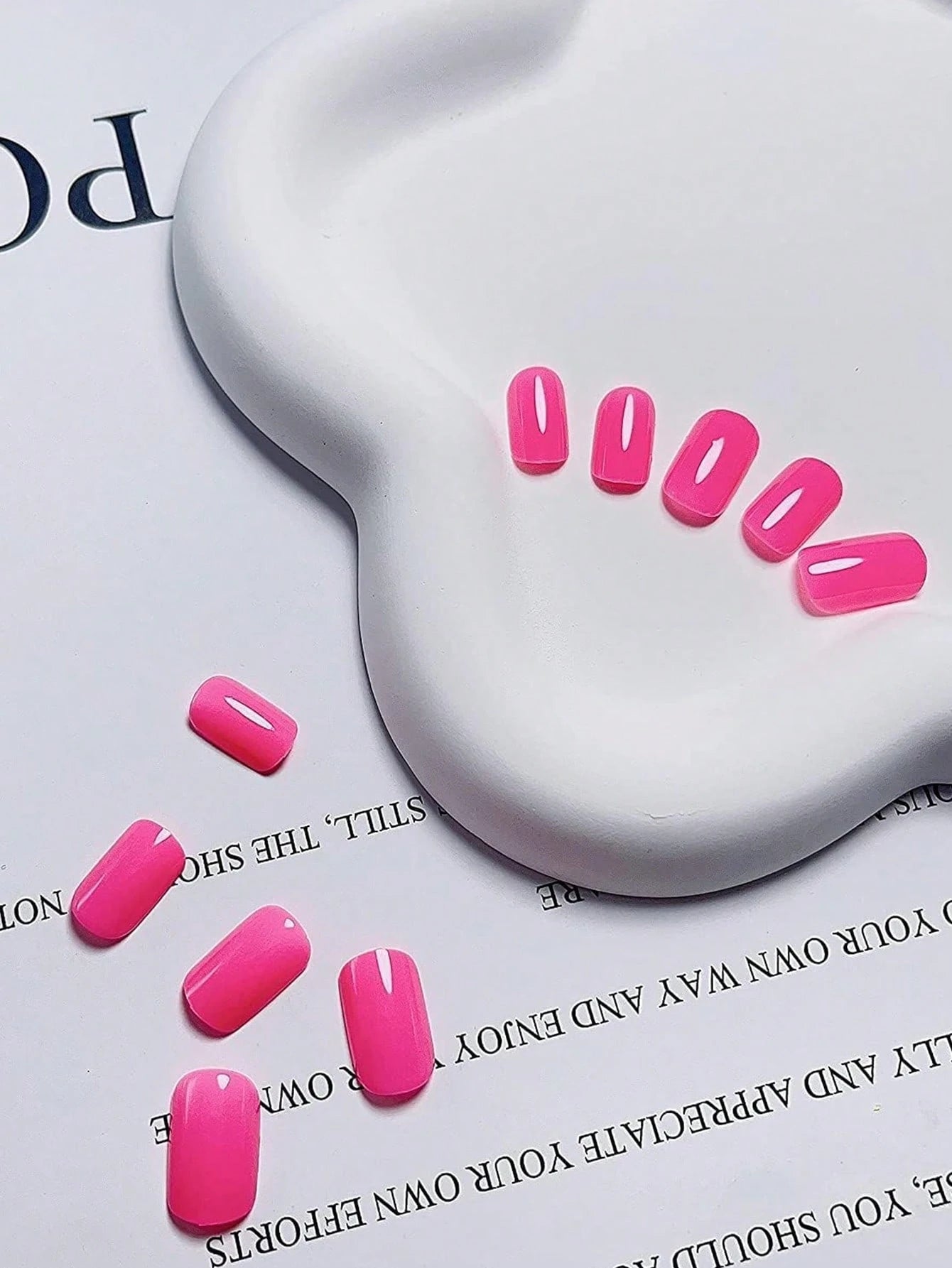 Deep Pink Press in Nail Short Square Natural Short Gel Nail Glue Fall Color 2025 Fashion Acrylic Nail Press Feature Protective Coat Thick Reusable Fake Nail 24 Pieces Short Coffin Nail