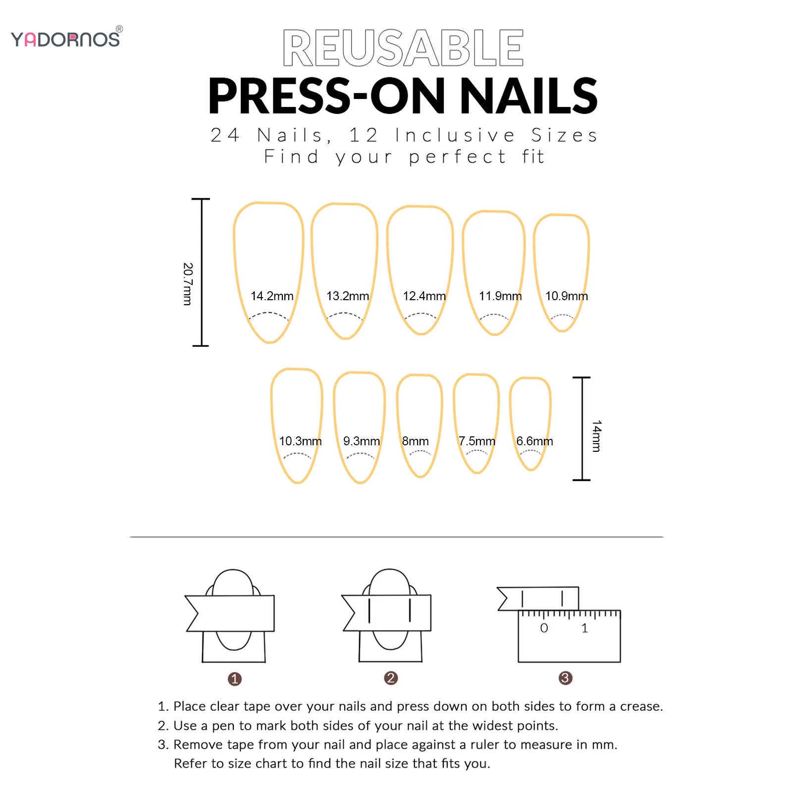 24Pcs Tropical Flower Press on Nails Colorful French 3D Crystal Butterfly Shells Pattern Printed False Nails Almond Fake Nail