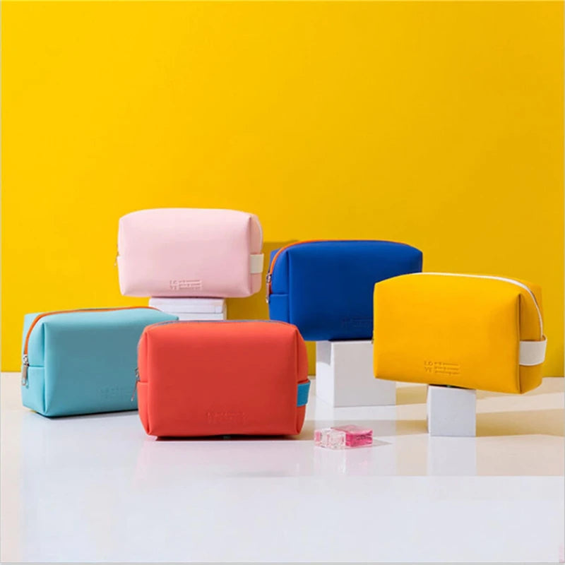 PU Leather Travel Cosmetic Bag Portable Women /Man Makeup Case Waterproof Multifunctional Toiletry Organizer Storage Bag