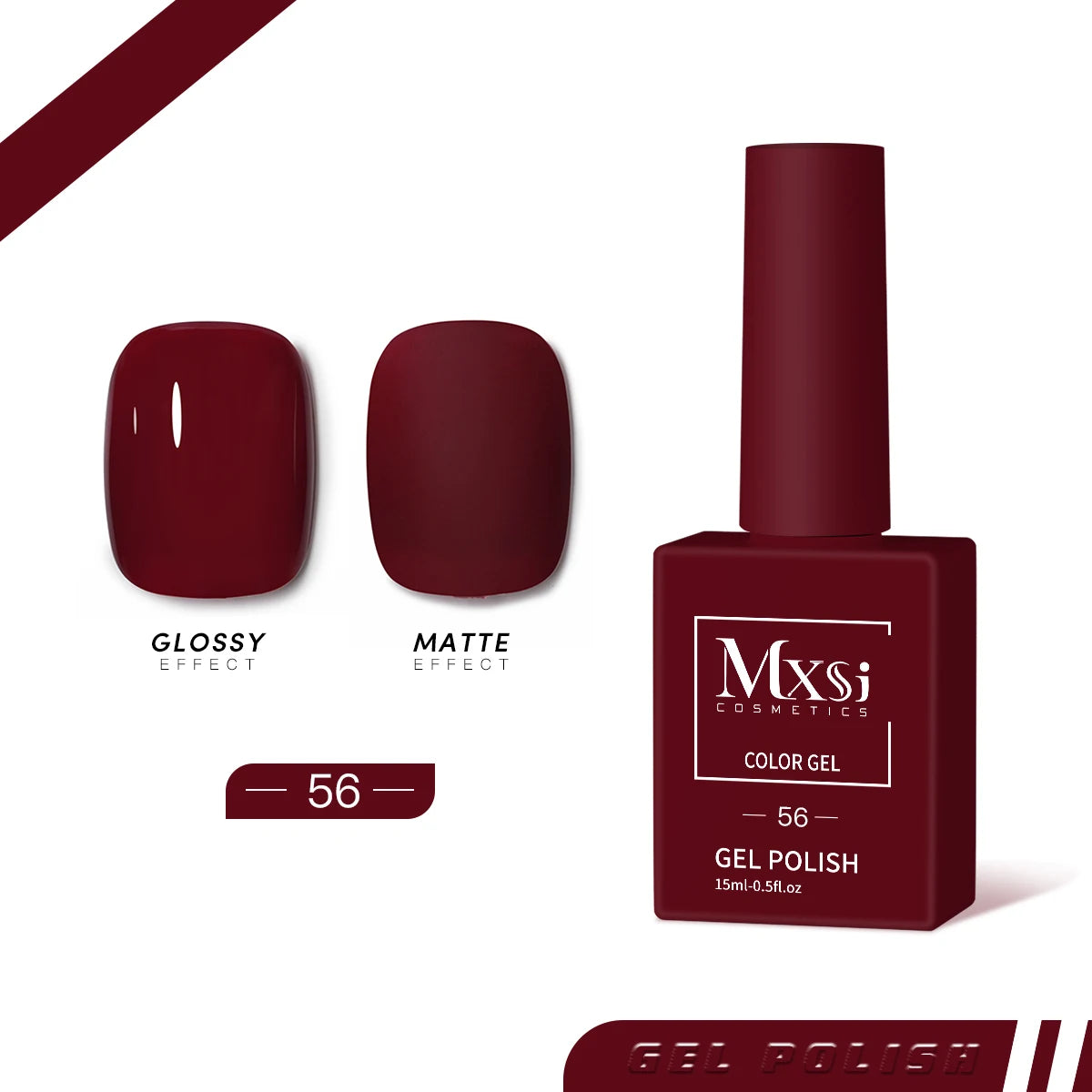 Mxsi 15Ml Gel Nail Polish Neon Brown Royal Blue Red Green Pastal Nude Nail Art Varnish Gel Lacquer Top Coat UV Gel Nail Not Set