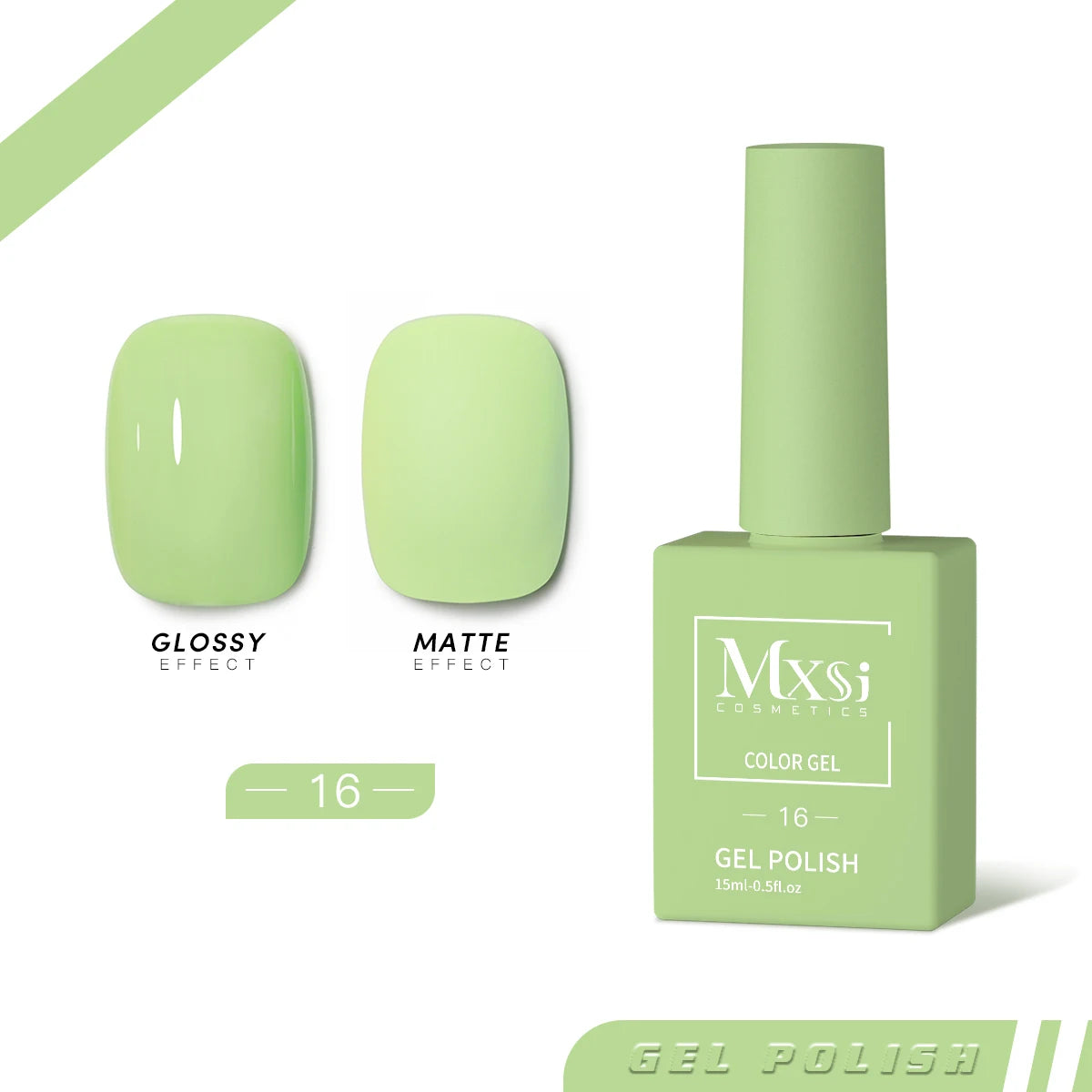 Mxsi 15Ml Gel Nail Polish Neon Brown Royal Blue Red Green Pastal Nude Nail Art Varnish Gel Lacquer Top Coat UV Gel Nail Not Set