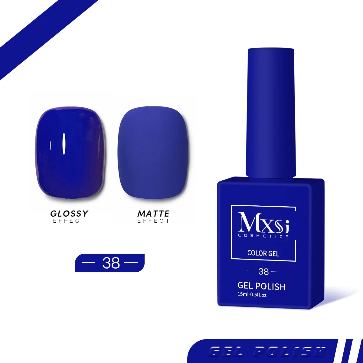 Mxsi 15Ml Gel Nail Polish Neon Brown Royal Blue Red Green Pastal Nude Nail Art Varnish Gel Lacquer Top Coat UV Gel Nail Not Set