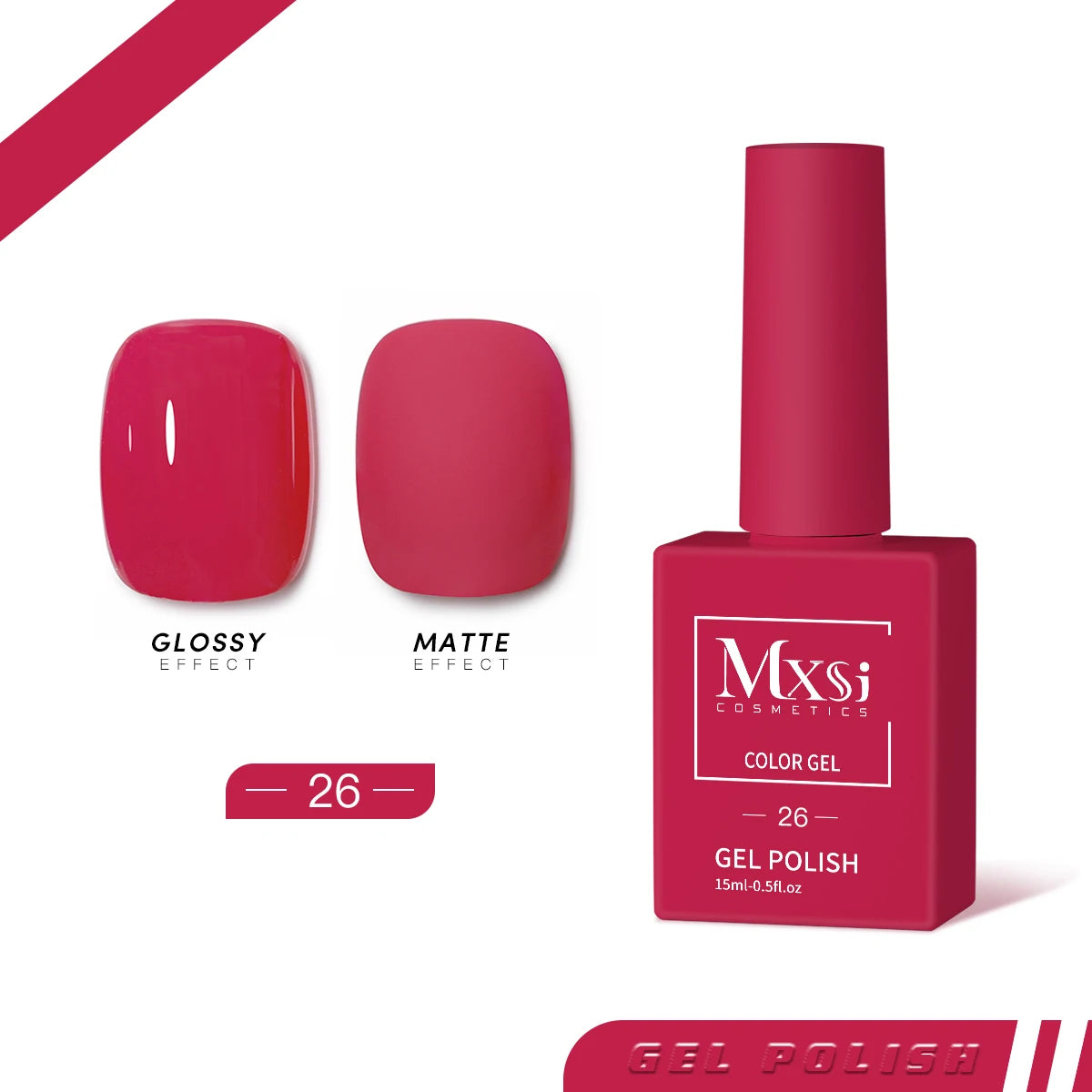 Mxsi 15Ml Gel Nail Polish Neon Brown Royal Blue Red Green Pastal Nude Nail Art Varnish Gel Lacquer Top Coat UV Gel Nail Not Set