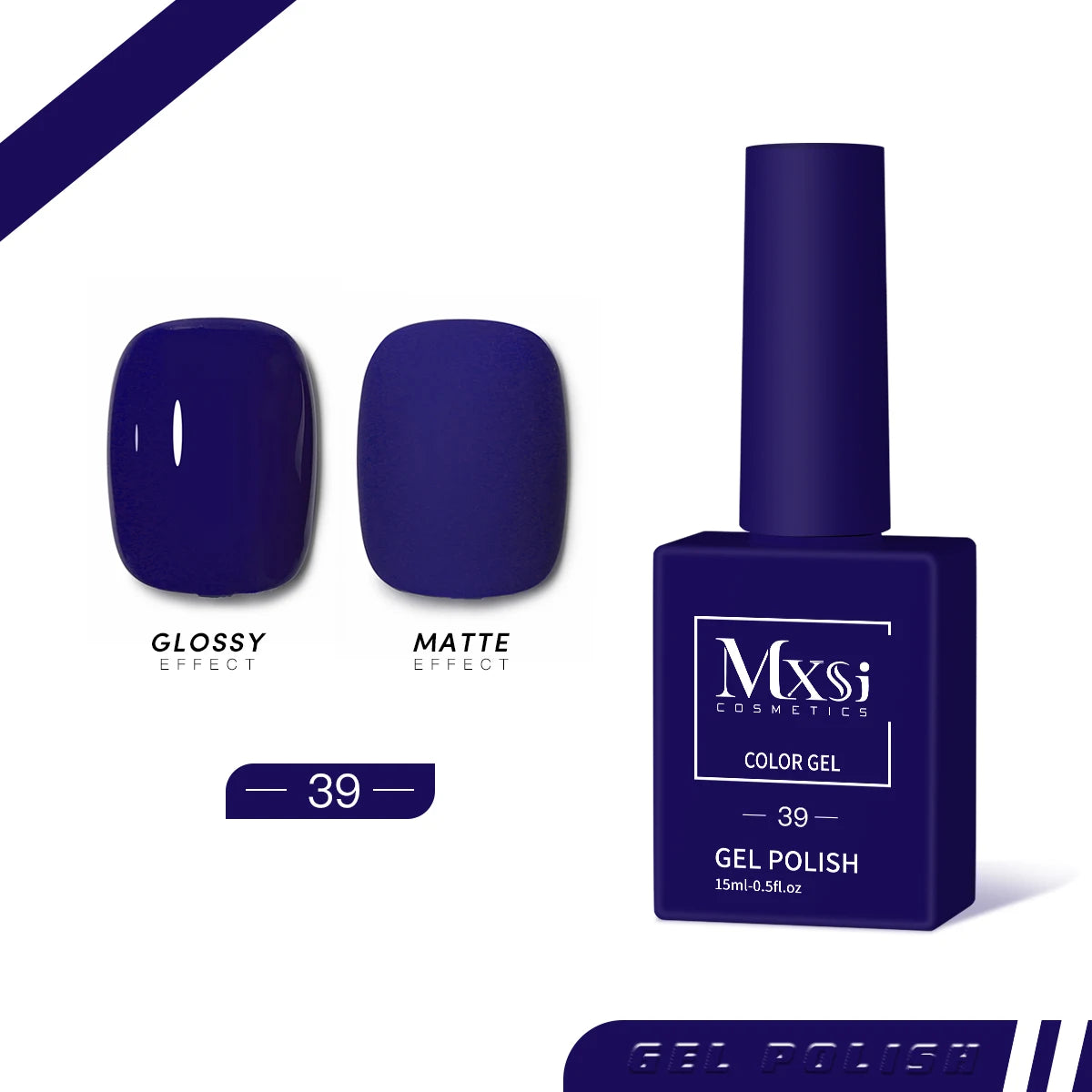 Mxsi 15Ml Gel Nail Polish Neon Brown Royal Blue Red Green Pastal Nude Nail Art Varnish Gel Lacquer Top Coat UV Gel Nail Not Set