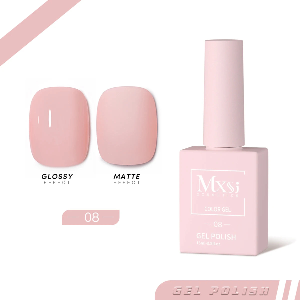 Mxsi 15Ml Gel Nail Polish Neon Brown Royal Blue Red Green Pastal Nude Nail Art Varnish Gel Lacquer Top Coat UV Gel Nail Not Set