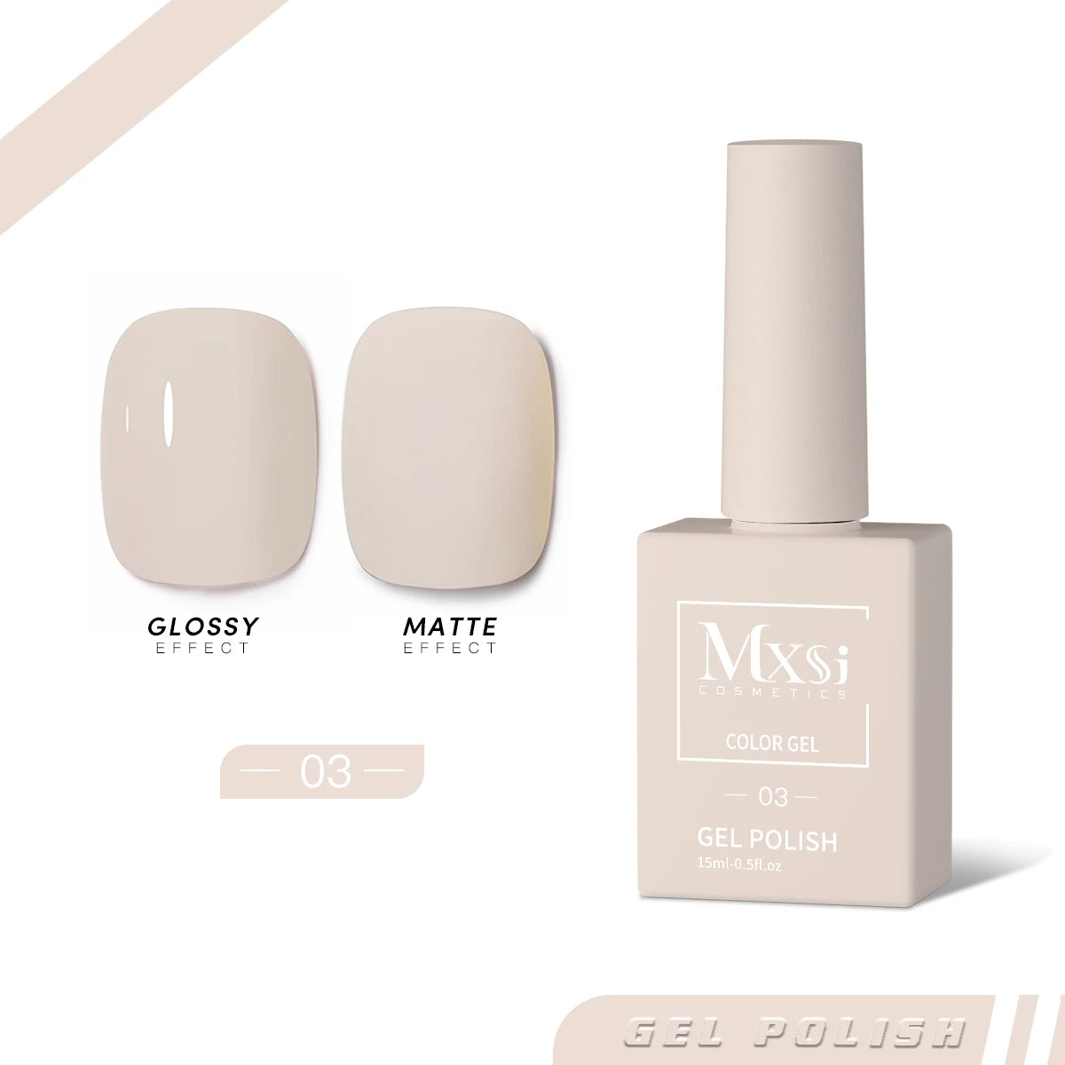 Mxsi 15Ml Gel Nail Polish Neon Brown Royal Blue Red Green Pastal Nude Nail Art Varnish Gel Lacquer Top Coat UV Gel Nail Not Set
