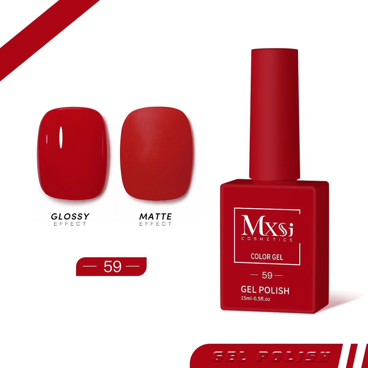 Mxsi 15Ml Gel Nail Polish Neon Brown Royal Blue Red Green Pastal Nude Nail Art Varnish Gel Lacquer Top Coat UV Gel Nail Not Set