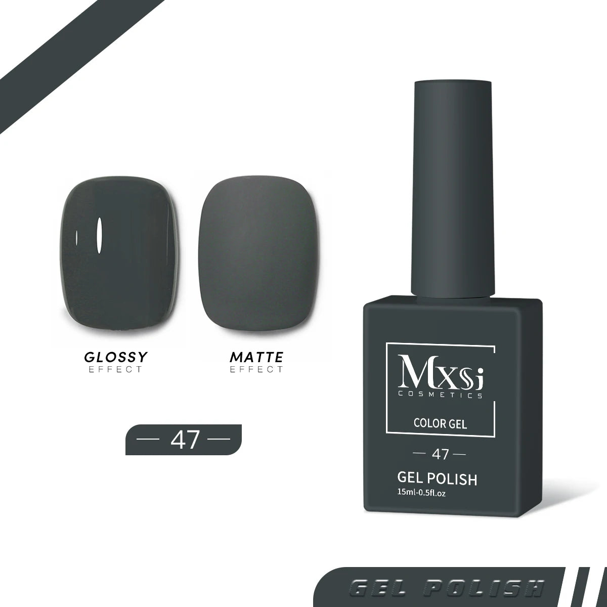 Mxsi 15Ml Gel Nail Polish Neon Brown Royal Blue Red Green Pastal Nude Nail Art Varnish Gel Lacquer Top Coat UV Gel Nail Not Set