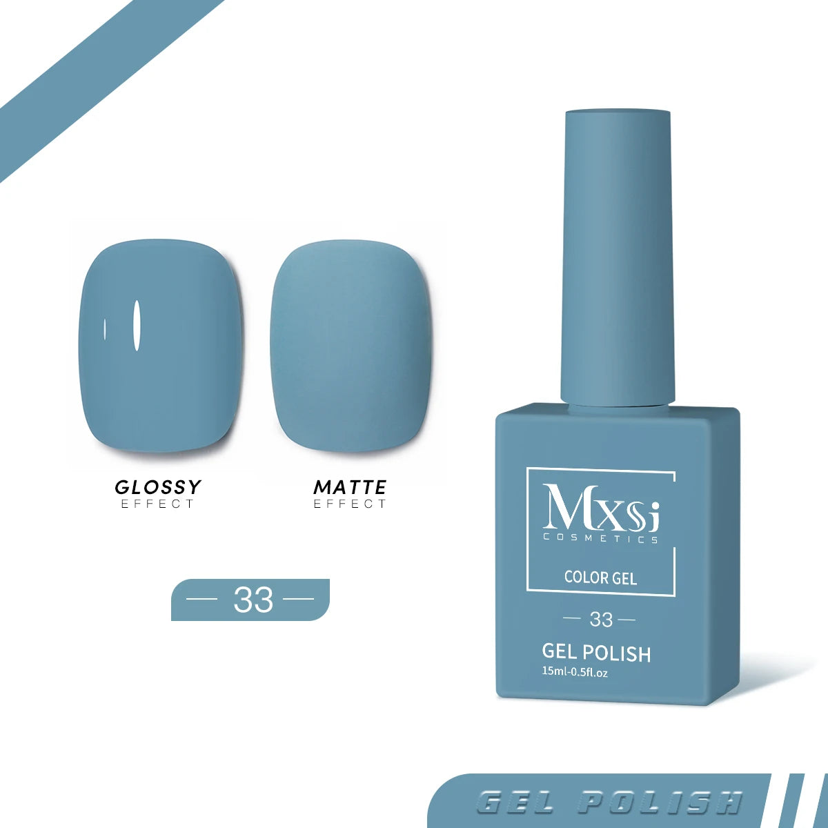 Mxsi 15Ml Gel Nail Polish Neon Brown Royal Blue Red Green Pastal Nude Nail Art Varnish Gel Lacquer Top Coat UV Gel Nail Not Set