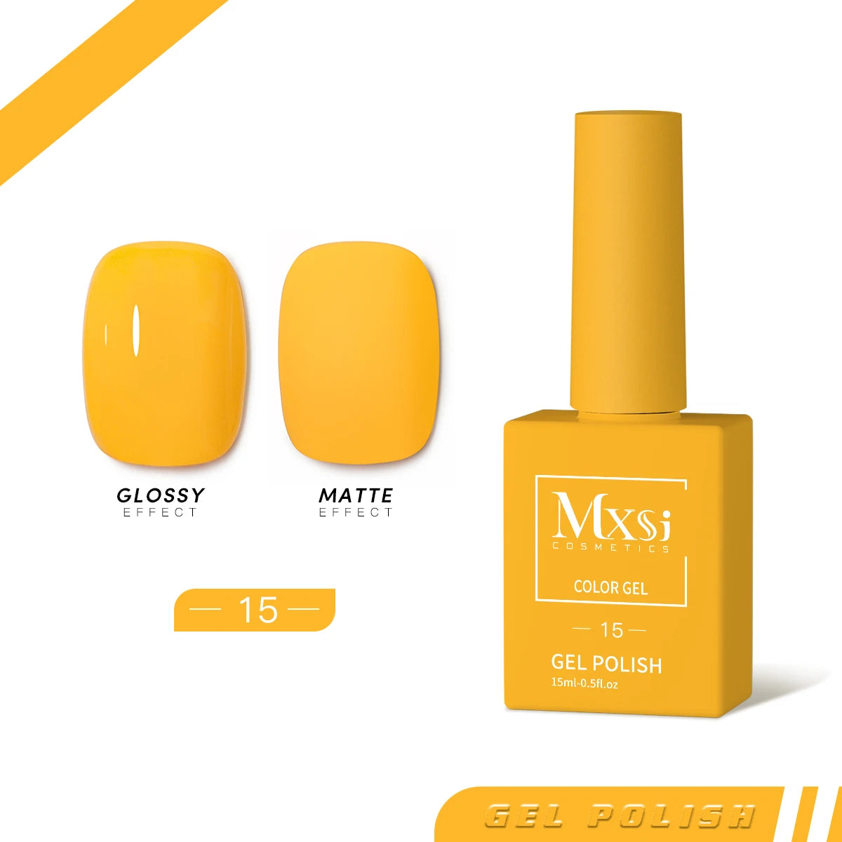 Mxsi 15Ml Gel Nail Polish Neon Brown Royal Blue Red Green Pastal Nude Nail Art Varnish Gel Lacquer Top Coat UV Gel Nail Not Set