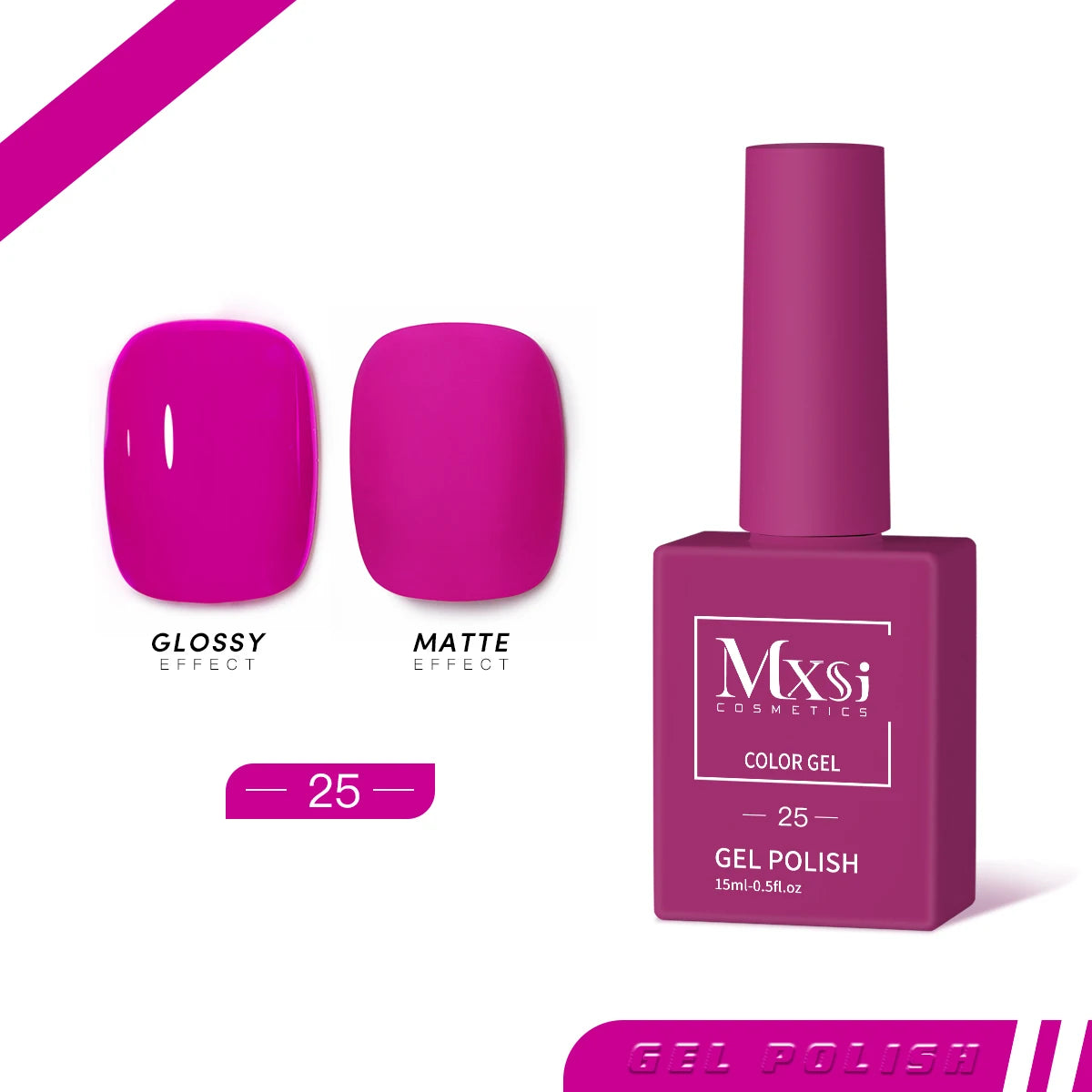 Mxsi 15Ml Gel Nail Polish Neon Brown Royal Blue Red Green Pastal Nude Nail Art Varnish Gel Lacquer Top Coat UV Gel Nail Not Set
