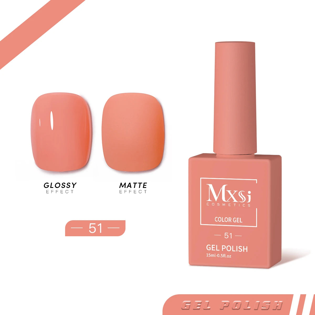 Mxsi 15Ml Gel Nail Polish Neon Brown Royal Blue Red Green Pastal Nude Nail Art Varnish Gel Lacquer Top Coat UV Gel Nail Not Set