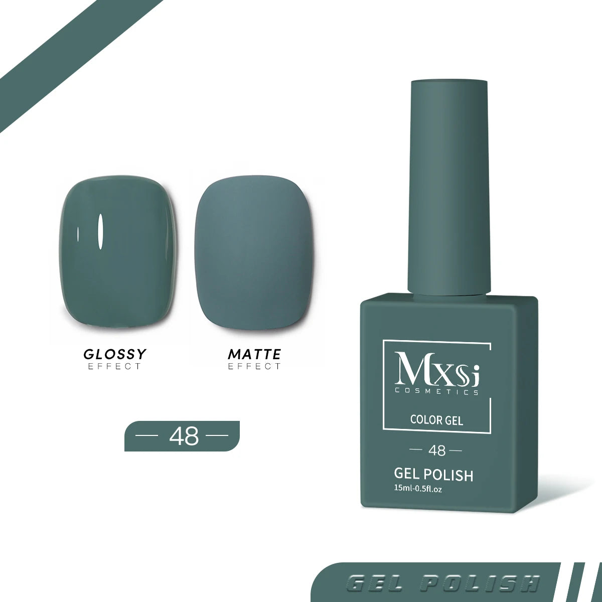Mxsi 15Ml Gel Nail Polish Neon Brown Royal Blue Red Green Pastal Nude Nail Art Varnish Gel Lacquer Top Coat UV Gel Nail Not Set
