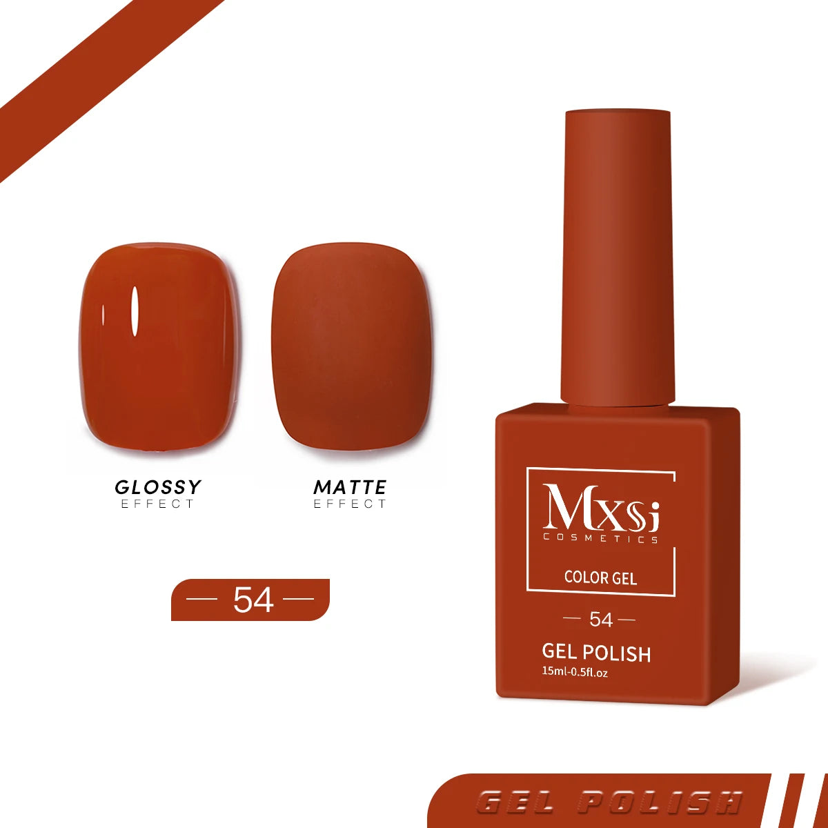 Mxsi 15Ml Gel Nail Polish Neon Brown Royal Blue Red Green Pastal Nude Nail Art Varnish Gel Lacquer Top Coat UV Gel Nail Not Set