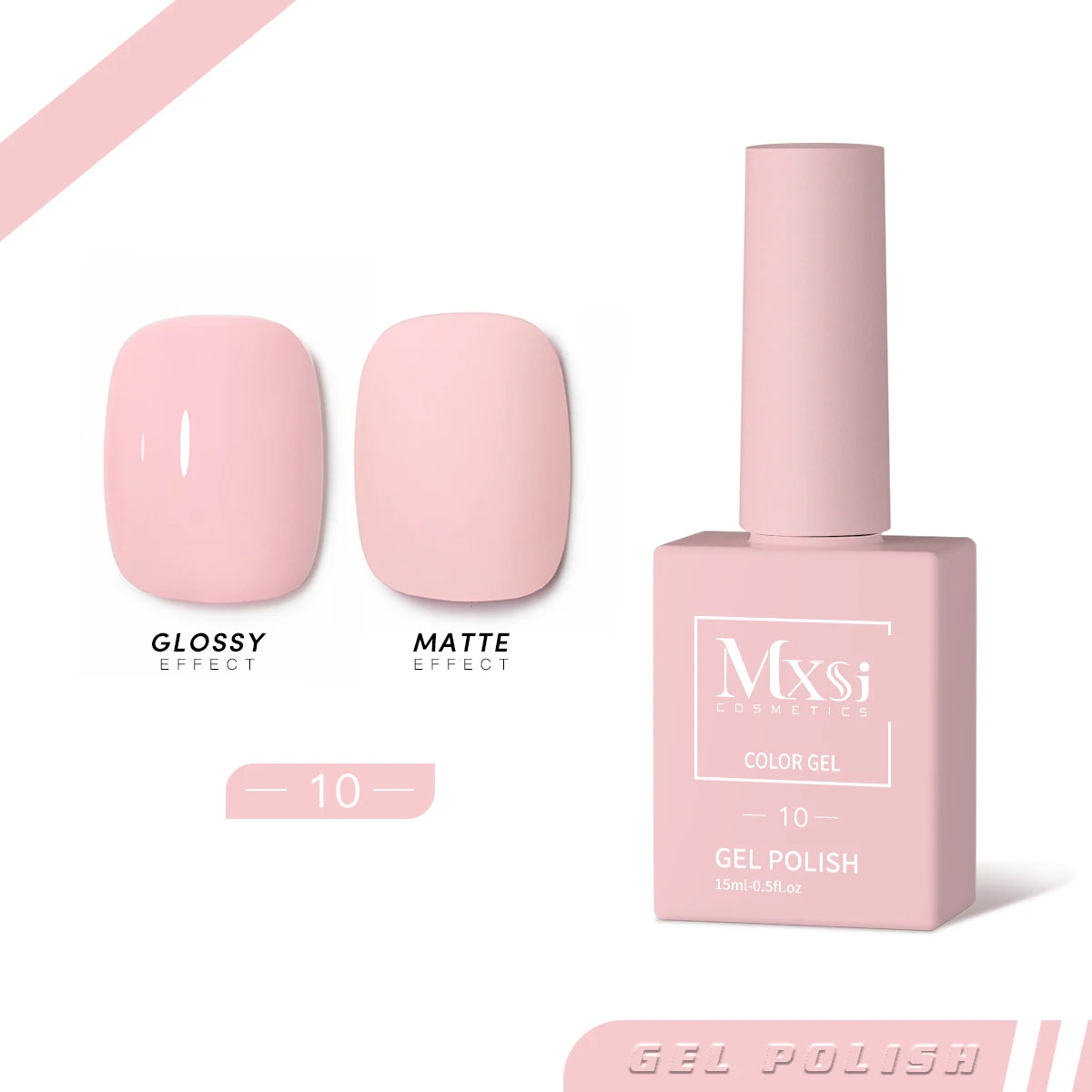 Mxsi 15Ml Gel Nail Polish Neon Brown Royal Blue Red Green Pastal Nude Nail Art Varnish Gel Lacquer Top Coat UV Gel Nail Not Set