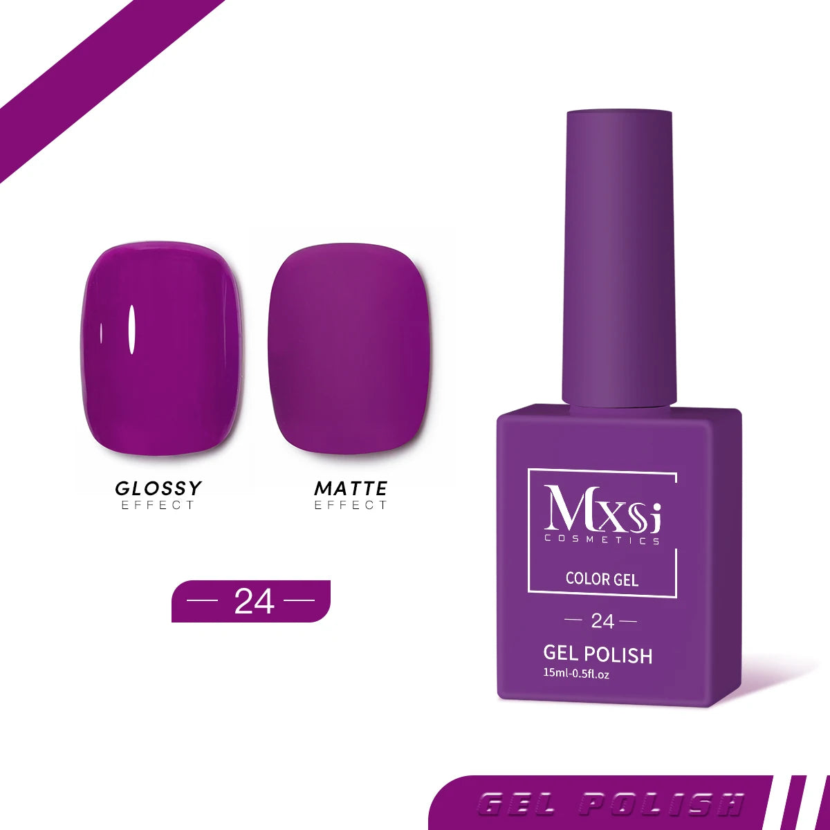 Mxsi 15Ml Gel Nail Polish Neon Brown Royal Blue Red Green Pastal Nude Nail Art Varnish Gel Lacquer Top Coat UV Gel Nail Not Set