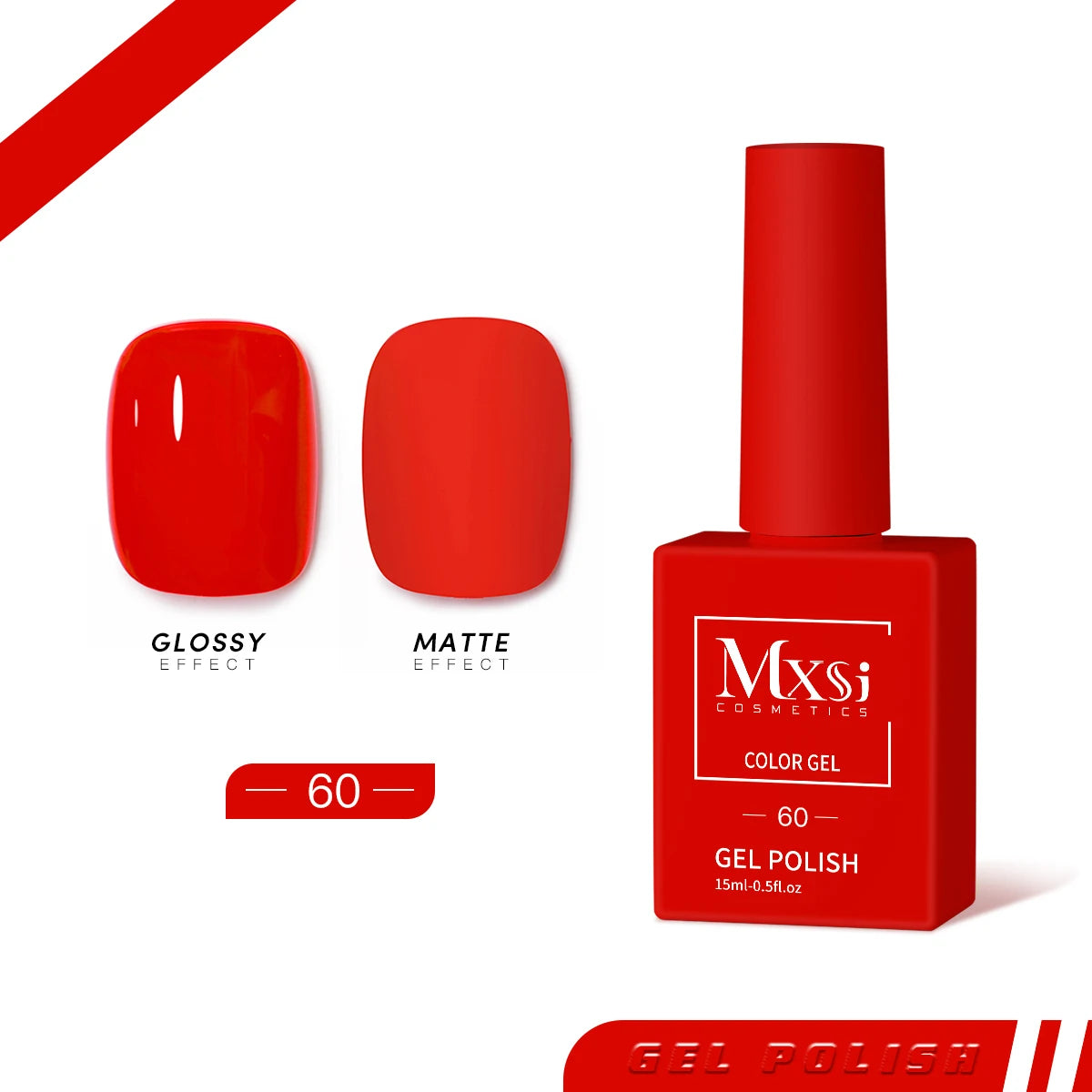 Mxsi 15Ml Gel Nail Polish Neon Brown Royal Blue Red Green Pastal Nude Nail Art Varnish Gel Lacquer Top Coat UV Gel Nail Not Set