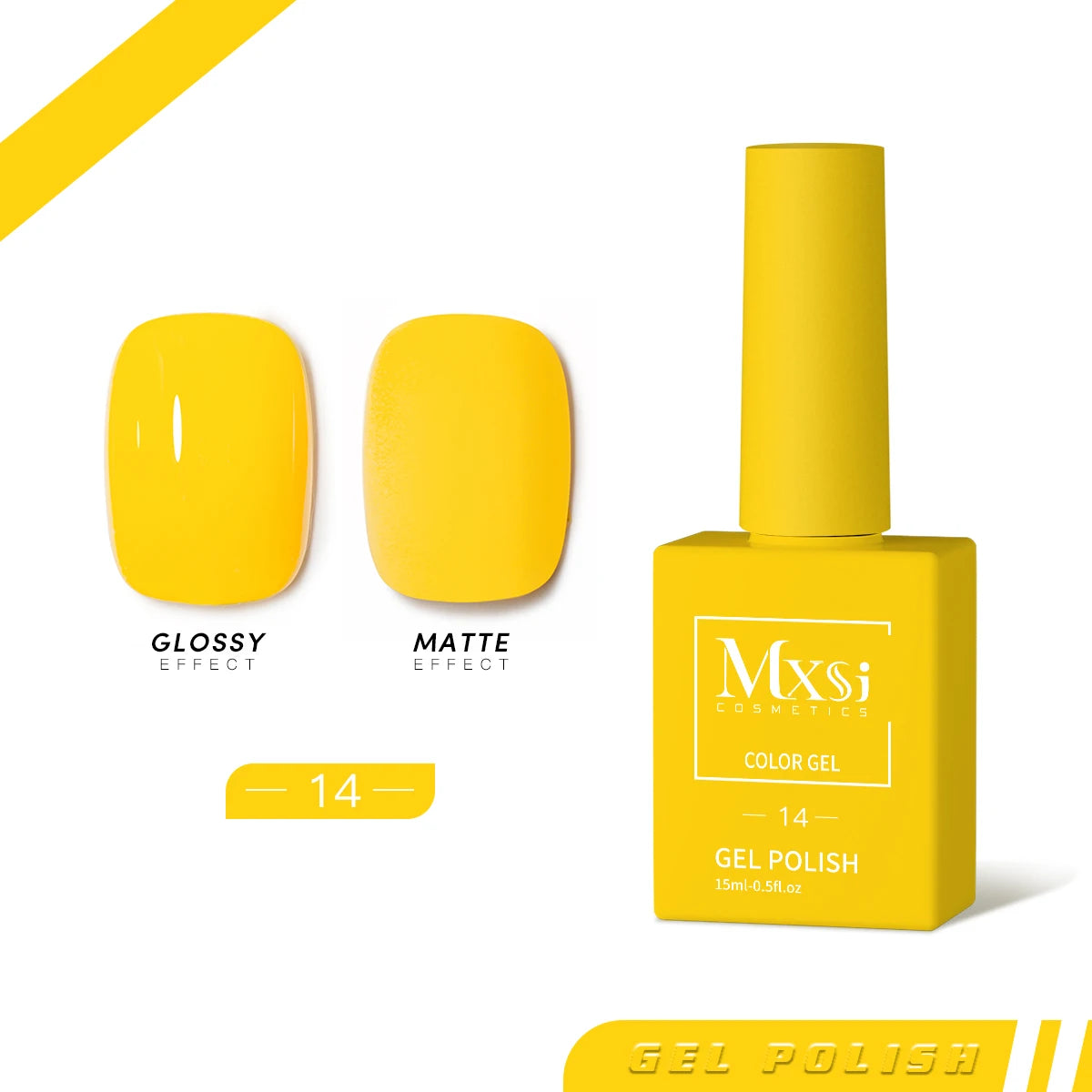 Mxsi 15Ml Gel Nail Polish Neon Brown Royal Blue Red Green Pastal Nude Nail Art Varnish Gel Lacquer Top Coat UV Gel Nail Not Set