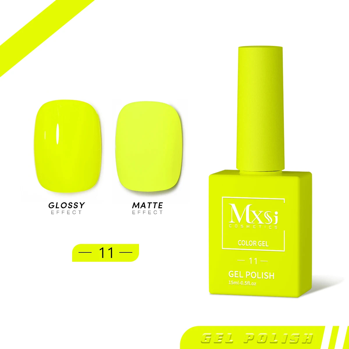 Mxsi 15Ml Gel Nail Polish Neon Brown Royal Blue Red Green Pastal Nude Nail Art Varnish Gel Lacquer Top Coat UV Gel Nail Not Set