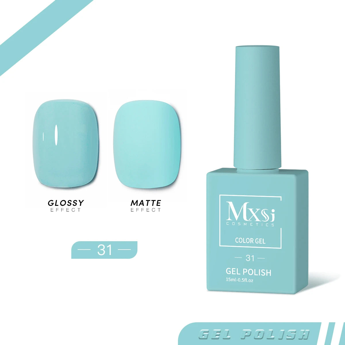 Mxsi 15Ml Gel Nail Polish Neon Brown Royal Blue Red Green Pastal Nude Nail Art Varnish Gel Lacquer Top Coat UV Gel Nail Not Set
