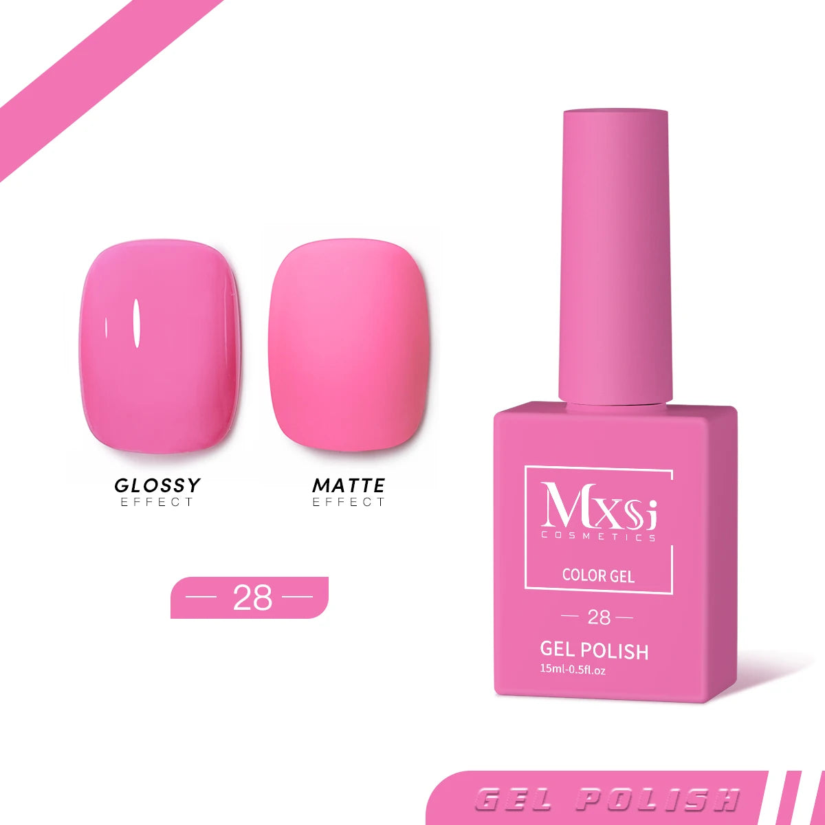 Mxsi 15Ml Gel Nail Polish Neon Brown Royal Blue Red Green Pastal Nude Nail Art Varnish Gel Lacquer Top Coat UV Gel Nail Not Set
