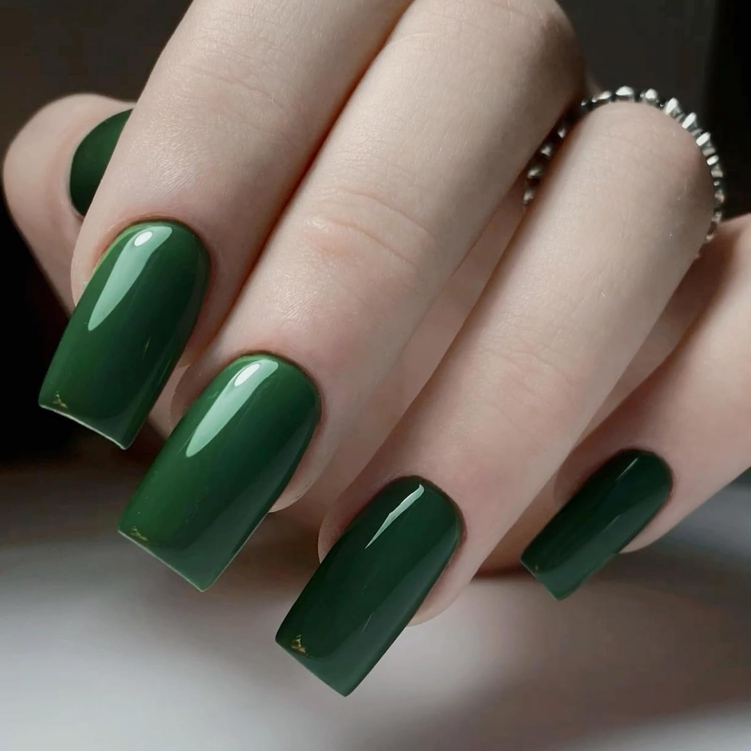 Green Gel Nail Polish Dark Emerald Gel Polish Forest Opaque Gels Polish Winter Color Lake Green Gels Nail Polish Soak off U V Nail Salon 0.51 Fl Oz/Gf09