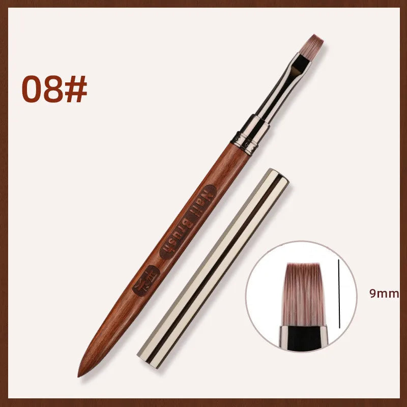 Nail Art Brush Triangular Spatula Drawing Painting Line Pen Liner Gradient Flat round Metal French Manicure Tools
