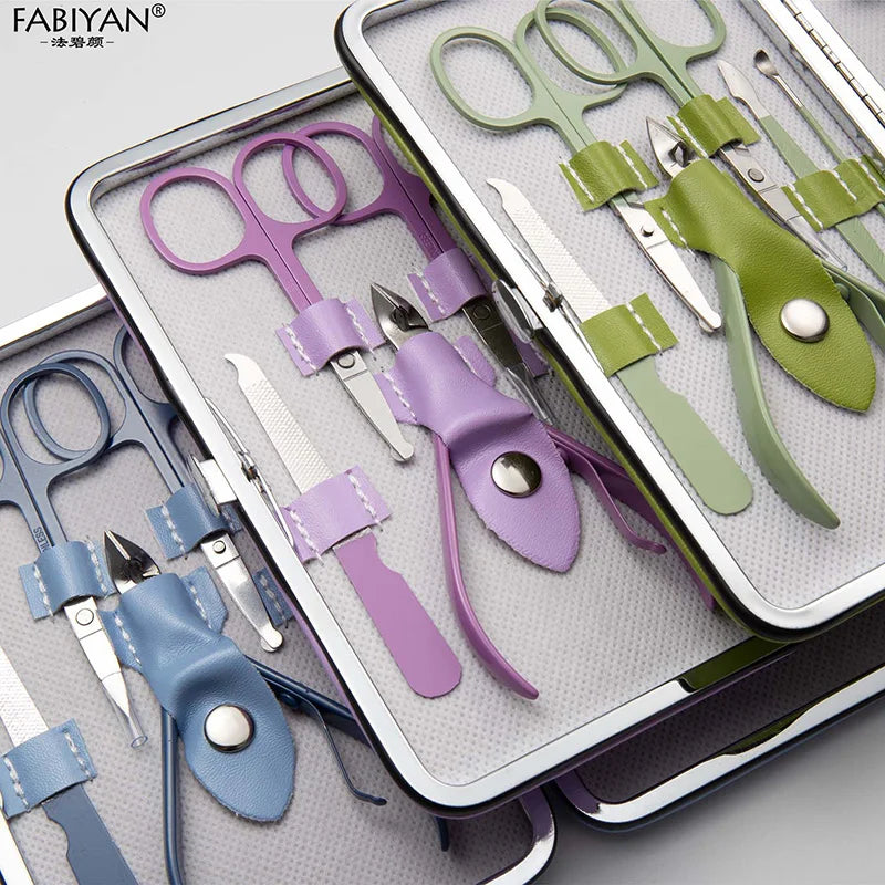 7/10/12/18Pcs Manicure Set Fingernail and Toenail Cutters for Men Dead Skin Plier Stainless Steel Nail Cutter Pedicure Tools Set