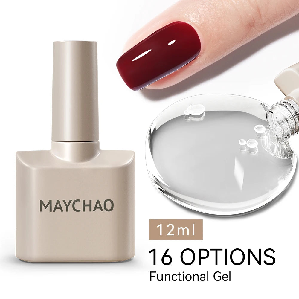 12Ml No Wipe Top Coat Base Coat Primer UV LED Nail Gel Polish Reinforcement Gel Soak off Semi Permanent Nail Art Varnish