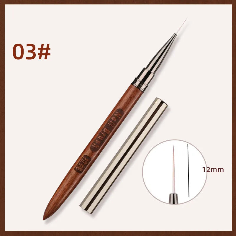 Nail Art Brush Triangular Spatula Drawing Painting Line Pen Liner Gradient Flat round Metal French Manicure Tools