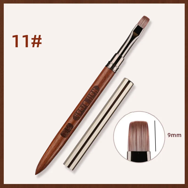 Nail Art Brush Triangular Spatula Drawing Painting Line Pen Liner Gradient Flat round Metal French Manicure Tools