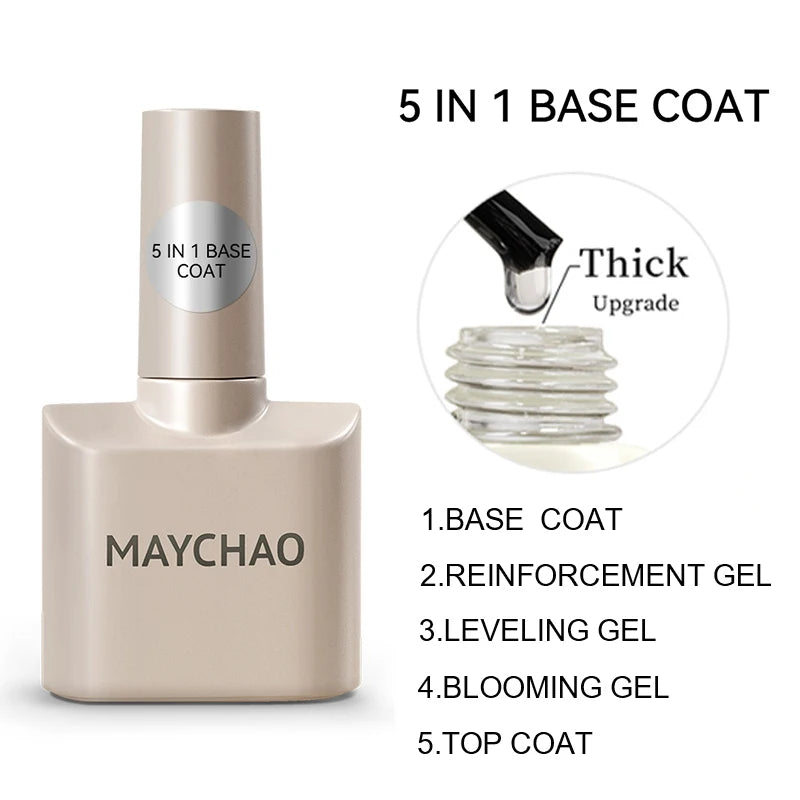 12Ml No Wipe Top Coat Base Coat Primer UV LED Nail Gel Polish Reinforcement Gel Soak off Semi Permanent Nail Art Varnish
