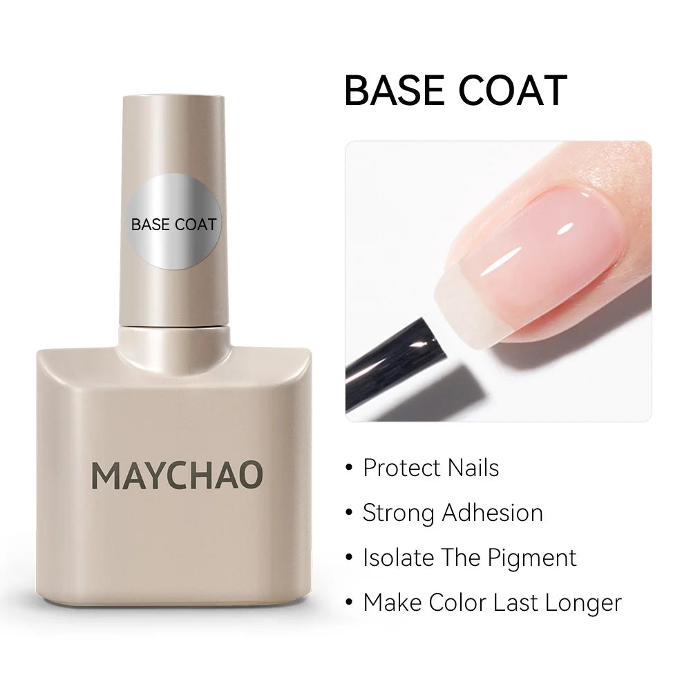 12Ml No Wipe Top Coat Base Coat Primer UV LED Nail Gel Polish Reinforcement Gel Soak off Semi Permanent Nail Art Varnish