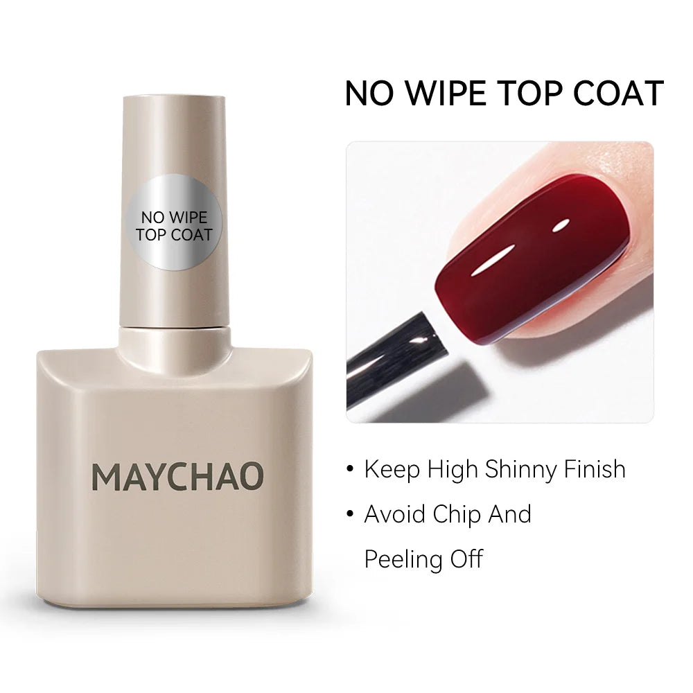 12Ml No Wipe Top Coat Base Coat Primer UV LED Nail Gel Polish Reinforcement Gel Soak off Semi Permanent Nail Art Varnish